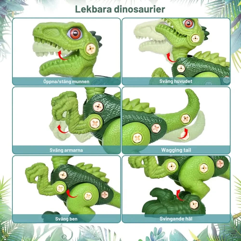 Byggbare dinosaurer – STEM-leke for kreativ lek