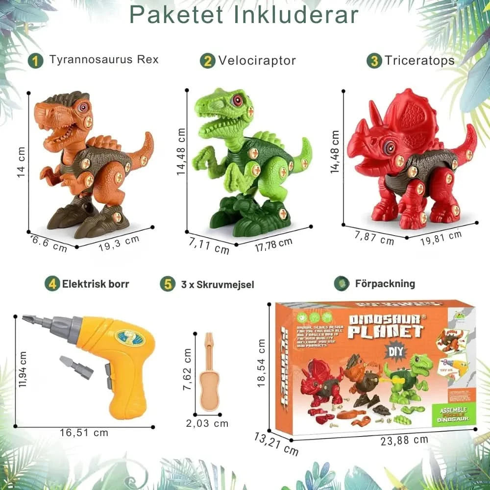 Byggbare dinosaurer – STEM-leke for kreativ lek