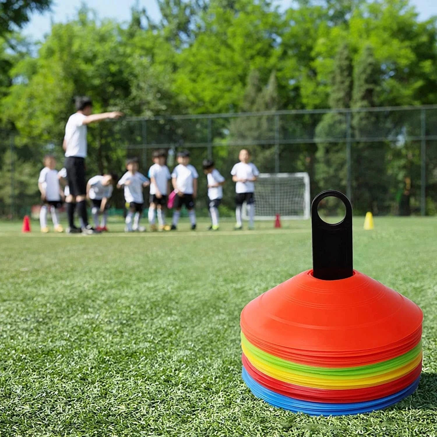 10-pack Träningskoner för Fotboll & Agility – Perfekt för Barn & Proffs, 15 cm Diameter - Varuhuset24