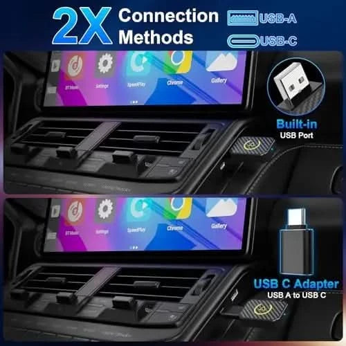 DriveSync™ Pro – Trådløs CarPlay og Android Auto Adapter | Plug & Play for biler med kablet CarPlay