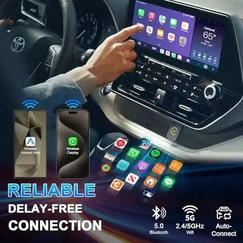 DriveSync™ Pro – Trådløs CarPlay og Android Auto Adapter | Plug & Play for biler med kablet CarPlay