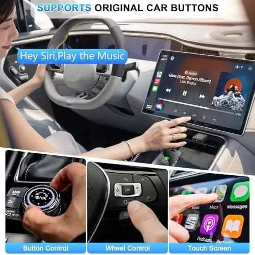 DriveSync™ Pro – Trådløs CarPlay og Android Auto Adapter | Plug & Play for biler med kablet CarPlay