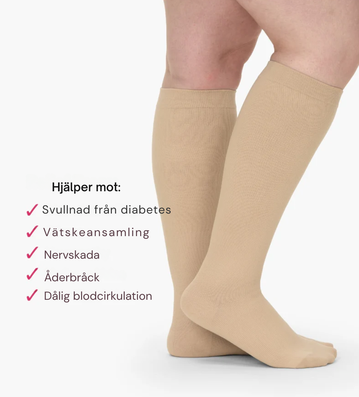 MotionEase™ avanserte brede kompresjonsstrømper for smertelindring