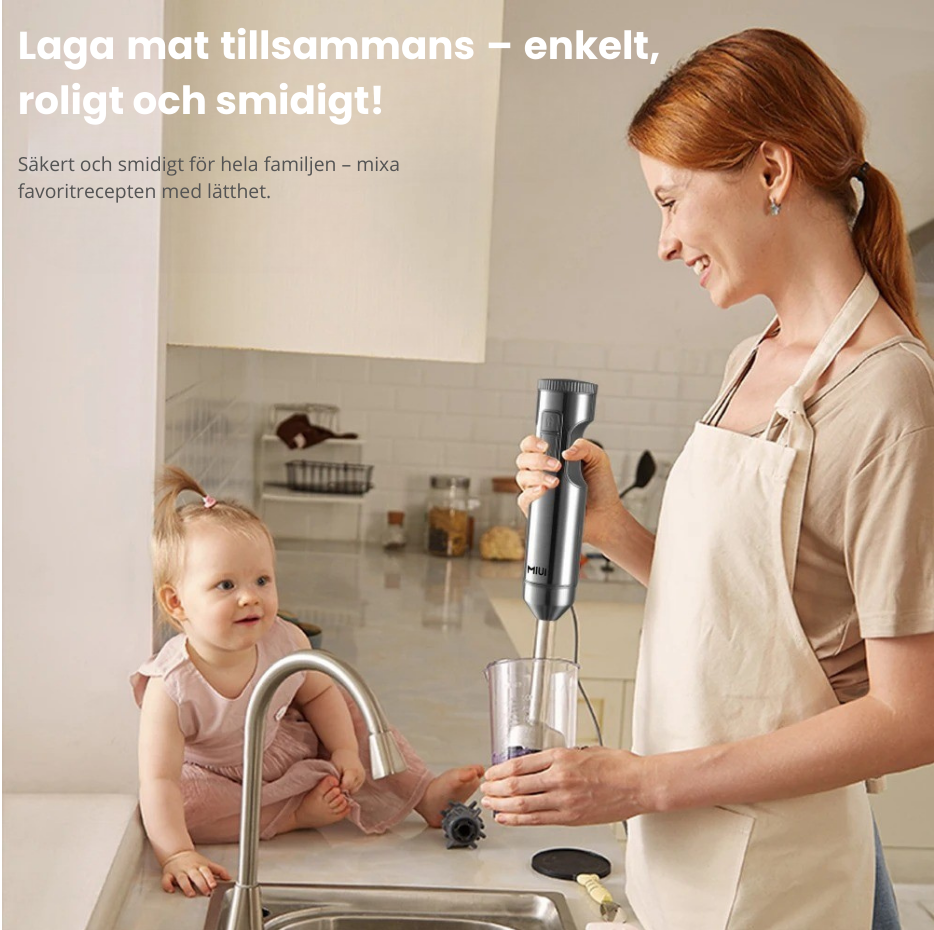 Kraftfull 1000W Stavmixer – 4-i-1 för Enkel Matlagning - Varuhuset24