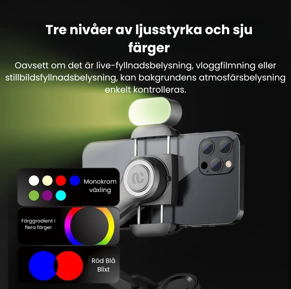 ProMotionX: Professionell Gimbal med AI Ansiktsspårning för Smartphone - Varuhuset24