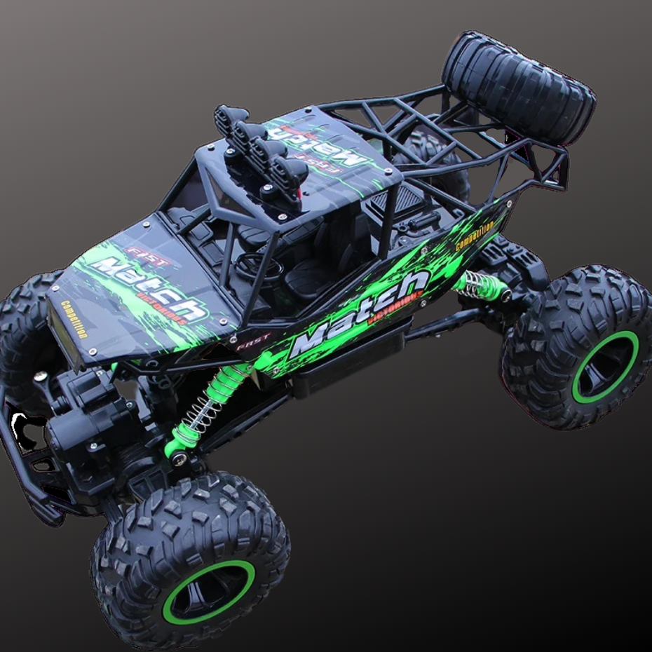 Fjärrstyrd 4WD Offroad RC-Bil med LED-ljus och Stötdämpning - Varuhuset24