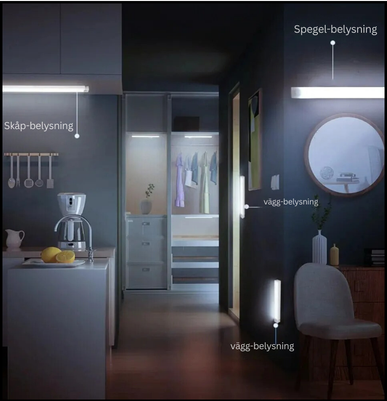 Smart LED Bar Lampa – Dimmbar med Rörelsesensor - Varuhuset24