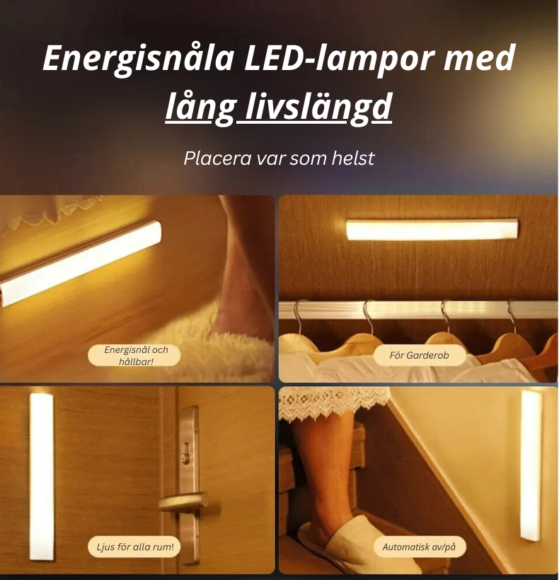 Smart LED Bar Lampa – Dimmbar med Rörelsesensor - Varuhuset24