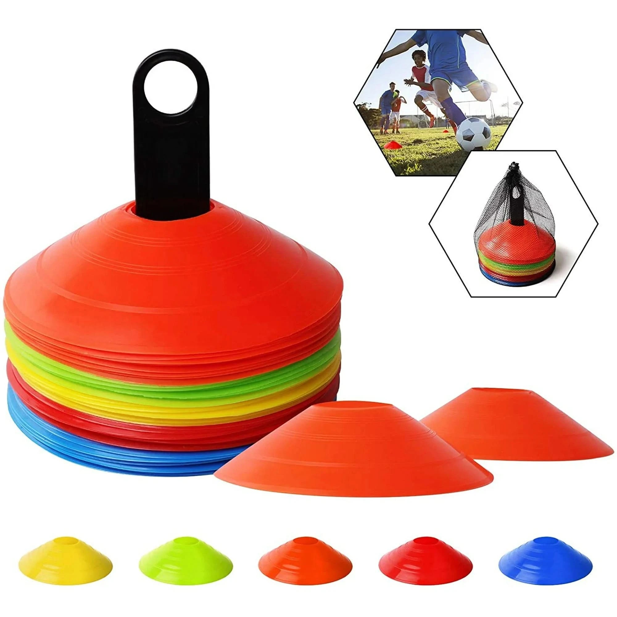 10-pack Träningskoner för Fotboll & Agility – Perfekt för Barn & Proffs, 15 cm Diameter - Varuhuset24