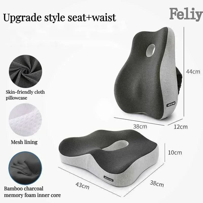 Ergonomisk Memory Foam Sittdyna – Ortopediskt Stöd för Rygg och Svank - Varuhuset24