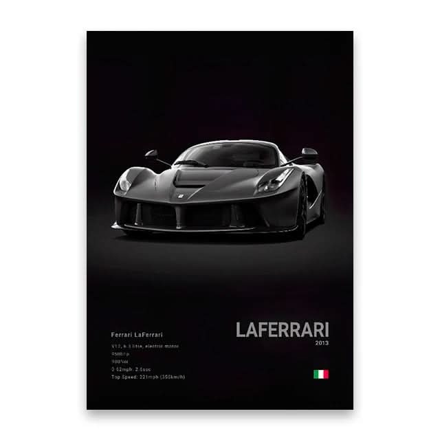 Berömda Bilar Canvas Väggkonst – M5, 918, GT3, G63, STO, SLS | Modern Heminredning & Födelsedagspresent - Varuhuset24