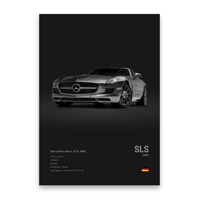 Berömda Bilar Canvas Väggkonst – M5, 918, GT3, G63, STO, SLS | Modern Heminredning & Födelsedagspresent - Varuhuset24