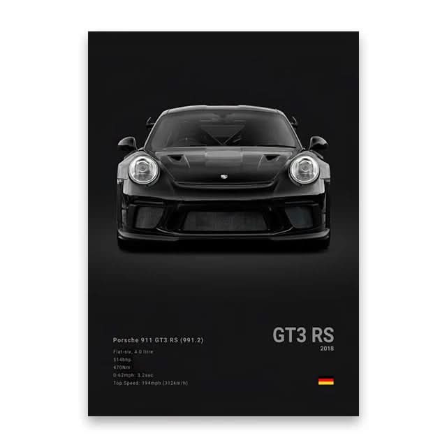 Berömda Bilar Canvas Väggkonst – M5, 918, GT3, G63, STO, SLS | Modern Heminredning & Födelsedagspresent - Varuhuset24