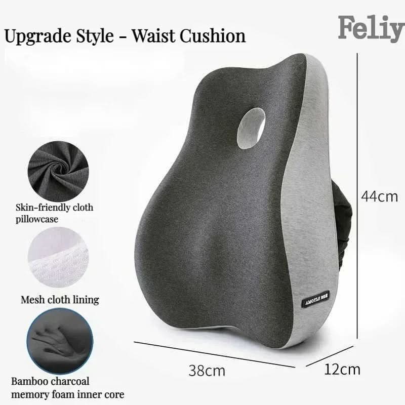 Ergonomisk Memory Foam Sittdyna – Ortopediskt Stöd för Rygg och Svank - Varuhuset24