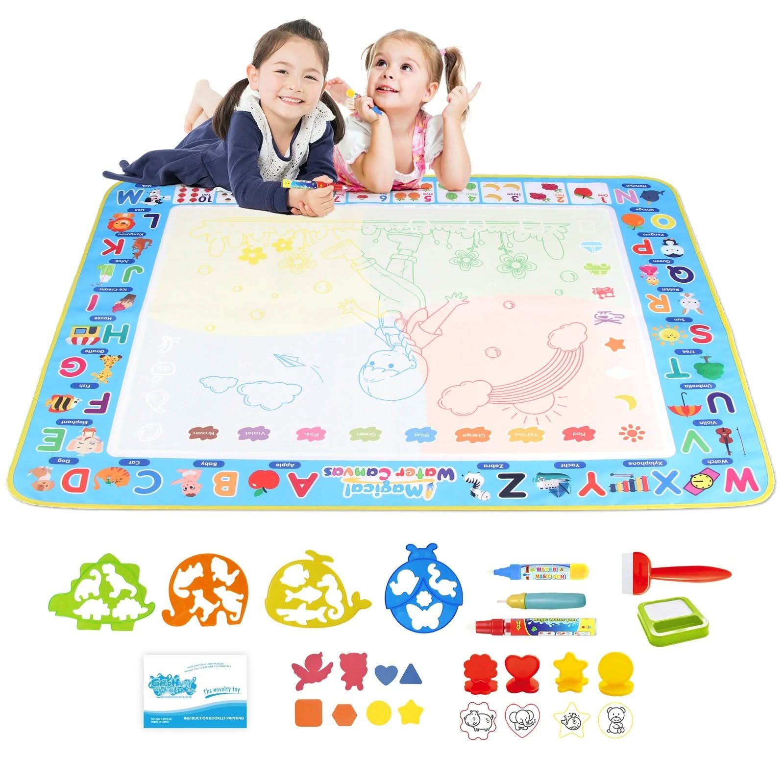 Water Doodle Mat – Kladdfri Kreativitet för Barn 3-8 år - Varuhuset24