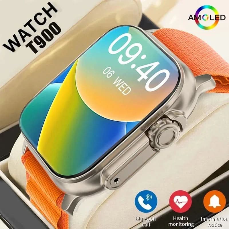Smartwatch T900 Ultra – Bluetooth, Hälsomätning & Sportlägen - Varuhuset24