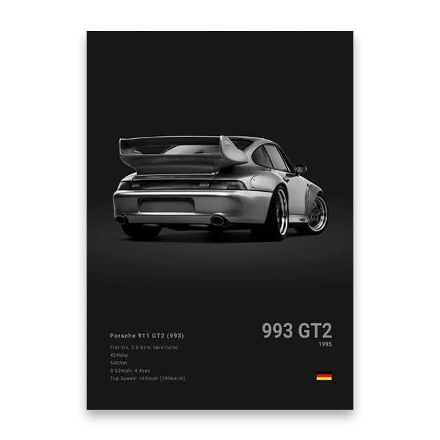 Berömda Bilar Canvas Väggkonst – M5, 918, GT3, G63, STO, SLS | Modern Heminredning & Födelsedagspresent - Varuhuset24