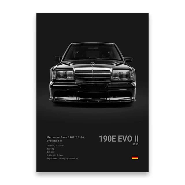 Berömda Bilar Canvas Väggkonst – M5, 918, GT3, G63, STO, SLS | Modern Heminredning & Födelsedagspresent - Varuhuset24