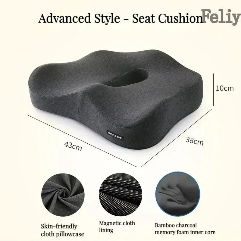 Ergonomisk Memory Foam Sittdyna – Ortopediskt Stöd för Rygg och Svank - Varuhuset24