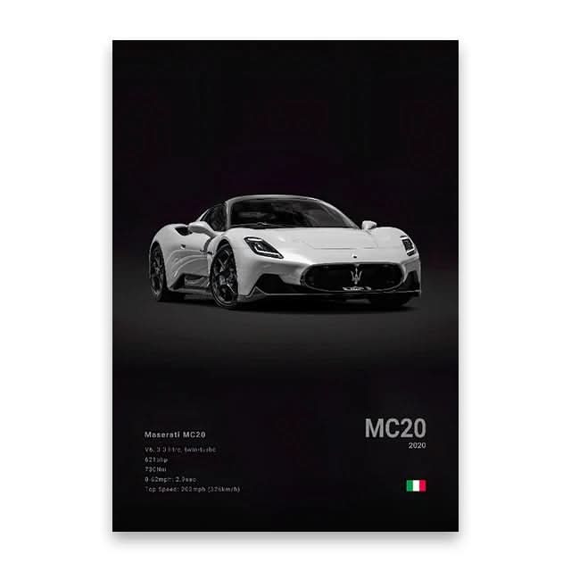 Berömda Bilar Canvas Väggkonst – M5, 918, GT3, G63, STO, SLS | Modern Heminredning & Födelsedagspresent - Varuhuset24