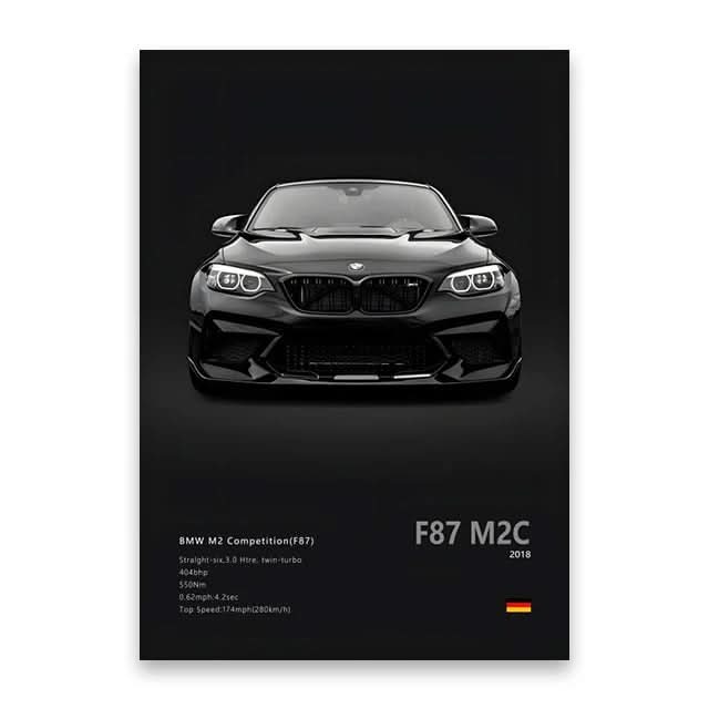 Berömda Bilar Canvas Väggkonst – M5, 918, GT3, G63, STO, SLS | Modern Heminredning & Födelsedagspresent - Varuhuset24