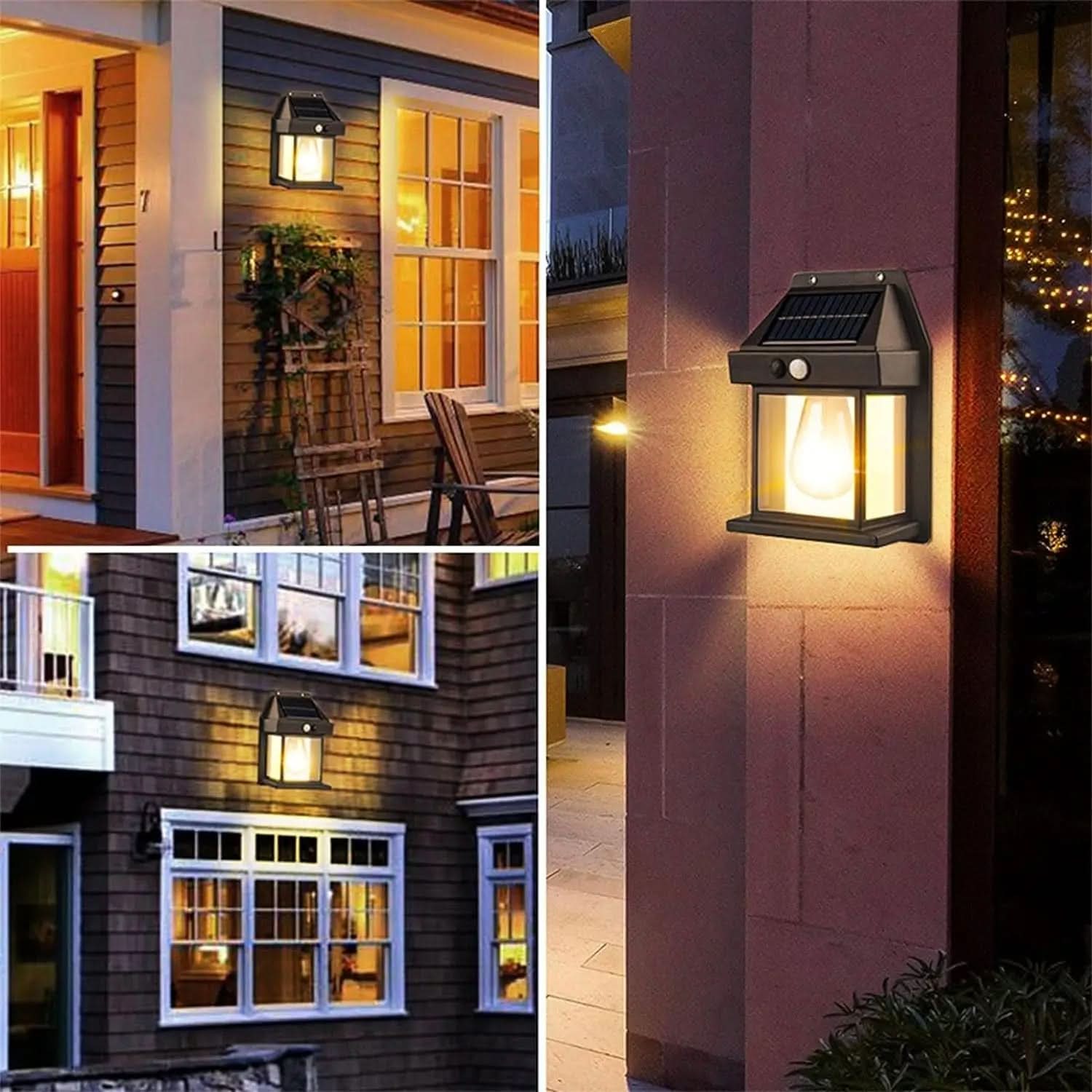 Solcellsdriven vägglampa med rörelsesensor - Varuhuset24