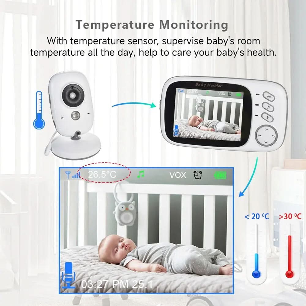 BabyNest Pro™ – Avancerad Babyvakt med Skärm, Nattvision & Tvåvägsljud - Varuhuset24