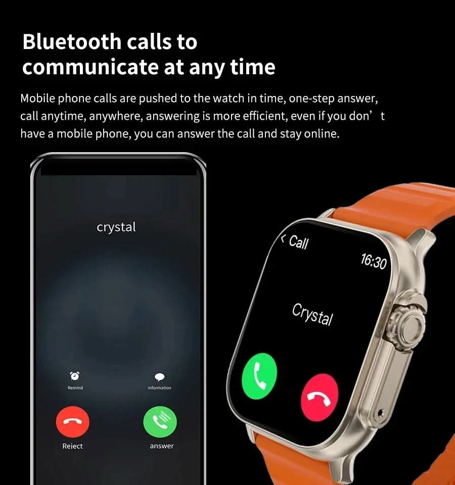 Smartwatch T900 Ultra – Bluetooth, Hälsomätning & Sportlägen - Varuhuset24