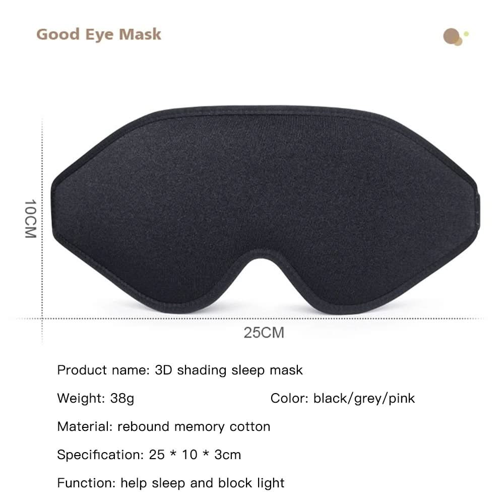 3D Sleep Mask – Blockera Ljus & Få Djup Sömn | Justerbar & Ergonomisk Design - Varuhuset24