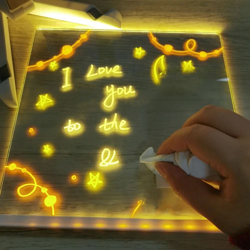 LumiBoard™ – Magisk LED-tegnebrett for barn | Creative Light Board og gjenbrukbar tegneblokk