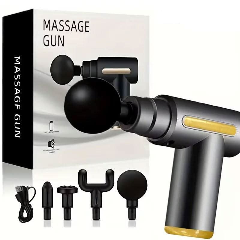 Bärbar Massagepistol USB-Uppladdningsbar – Perfekt för Muskelavslappning och Återhämtning - Varuhuset24
