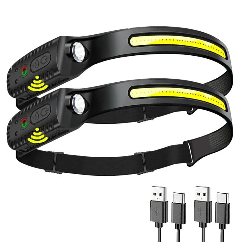 LuminX™ Pro 230° LED Pannlampa – Uppladdningsbar & Handsfree Arbetslampa för Camping, Löpning & Fiske - Varuhuset24