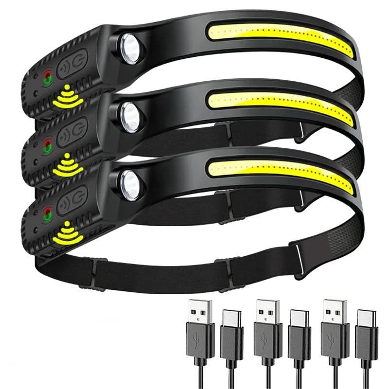 LuminX™ Pro 230° LED Pannlampa – Uppladdningsbar & Handsfree Arbetslampa för Camping, Löpning & Fiske - Varuhuset24