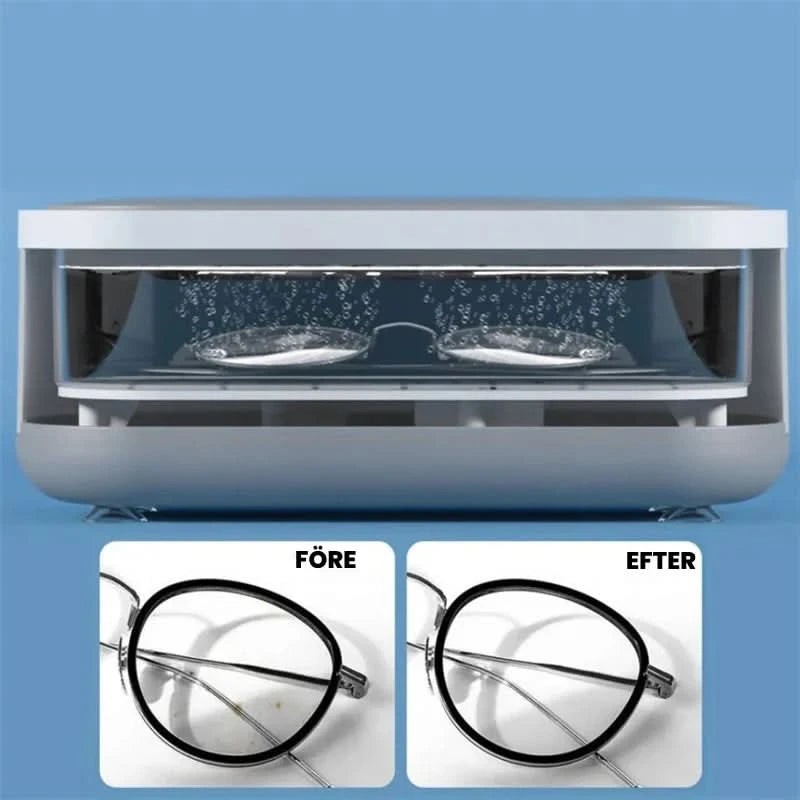 UltraClean™ Brille- og smykkerens – Effektivt ultralydrens for briller og smykker.