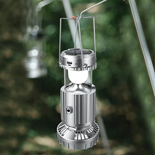 Solvind™ 5-i-1 campinglampe – solcelledrevet vifte, lys, powerbank og mer