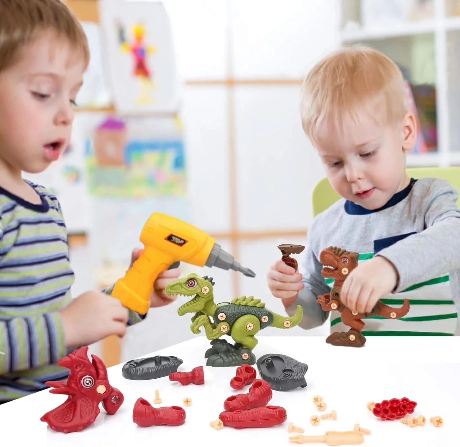 Byggbare dinosaurer – STEM-leke for kreativ lek