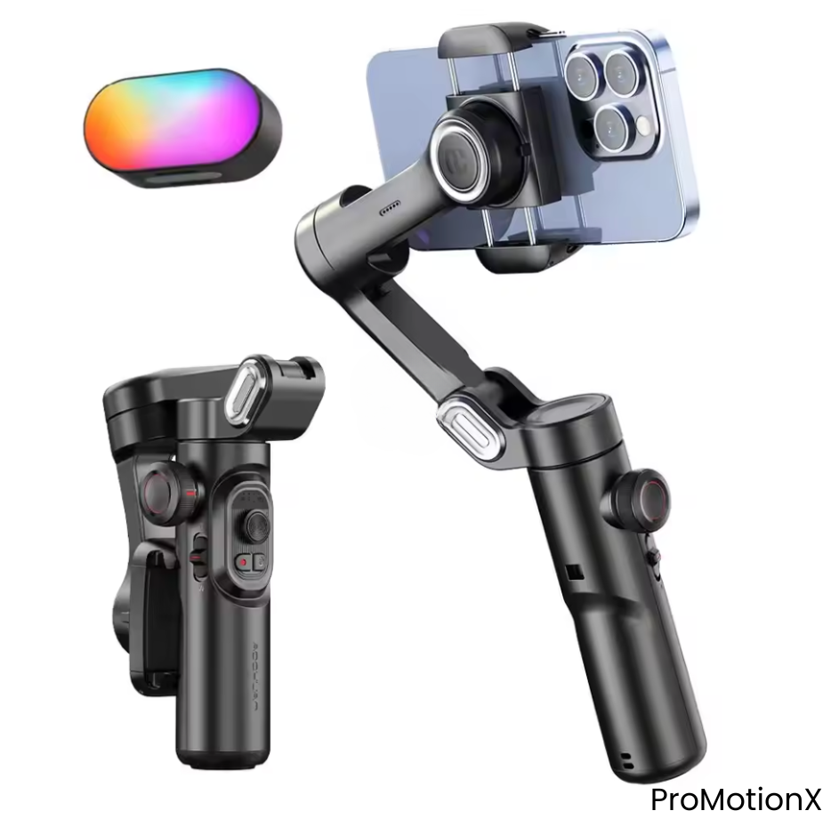 ProMotionX: Professionell Gimbal med AI Ansiktsspårning för Smartphone - Varuhuset24