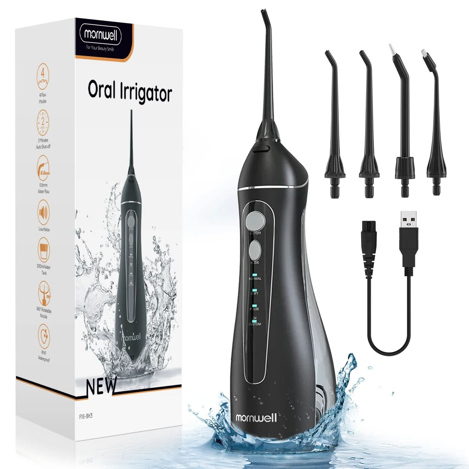 Bärbar Oral Irrigator – Effektiv Munrengöring och Fräschhet - Varuhuset24