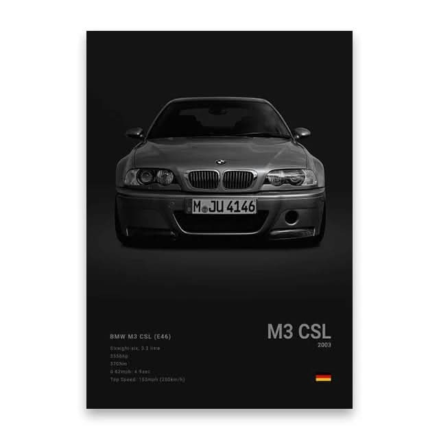 Berömda Bilar Canvas Väggkonst – M5, 918, GT3, G63, STO, SLS | Modern Heminredning & Födelsedagspresent - Varuhuset24