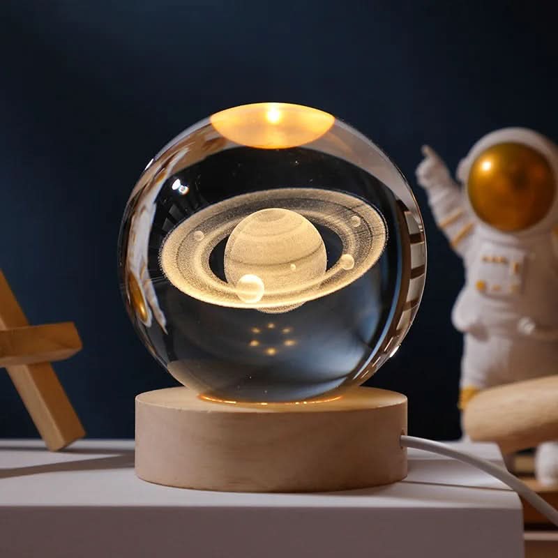 Kosmisk Kristall Lampa – 3D Laserinristad Universum Nattlampa & Dekoration | Perfekt Gåva för Hemmet - Varuhuset24