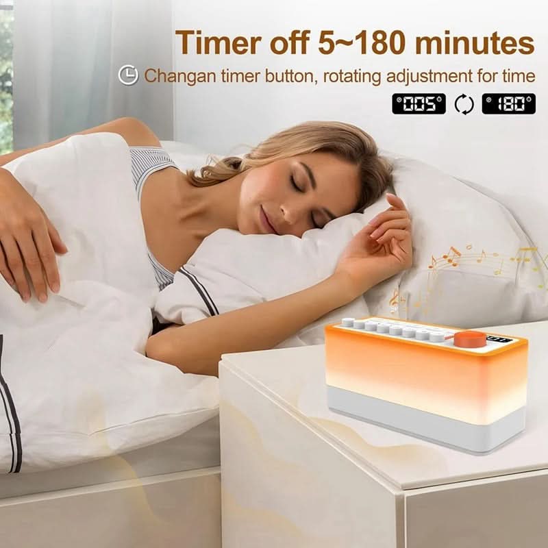 SleepHaven™ – Hvit støy-søvnmaskin med Bluetooth og nattlys