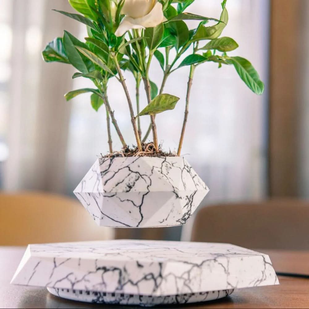 LevitaPot™ – Magnetisk flytende blomsterpotte med 360° rotasjon
