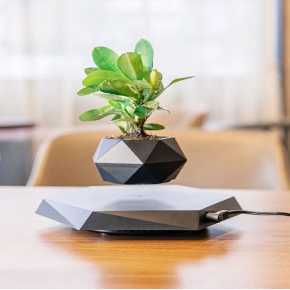 LevitaPot™ – Magnetisk flytende blomsterpotte med 360° rotasjon